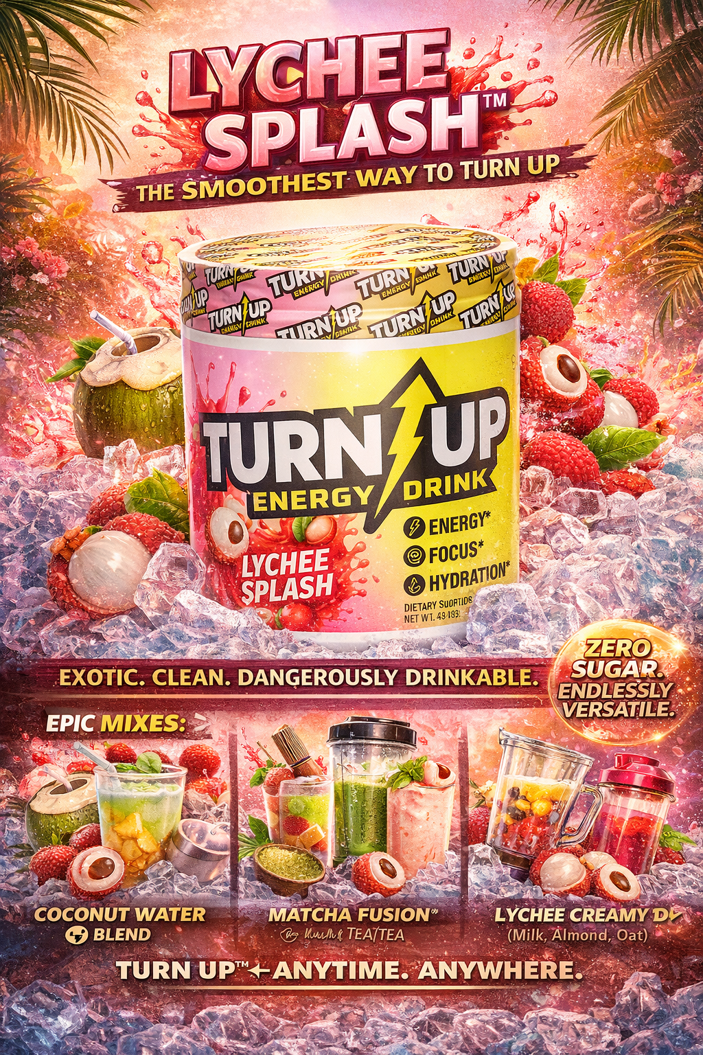 Lychee Splash™ — The Smoothest Way to Turn Up 🍓⚡